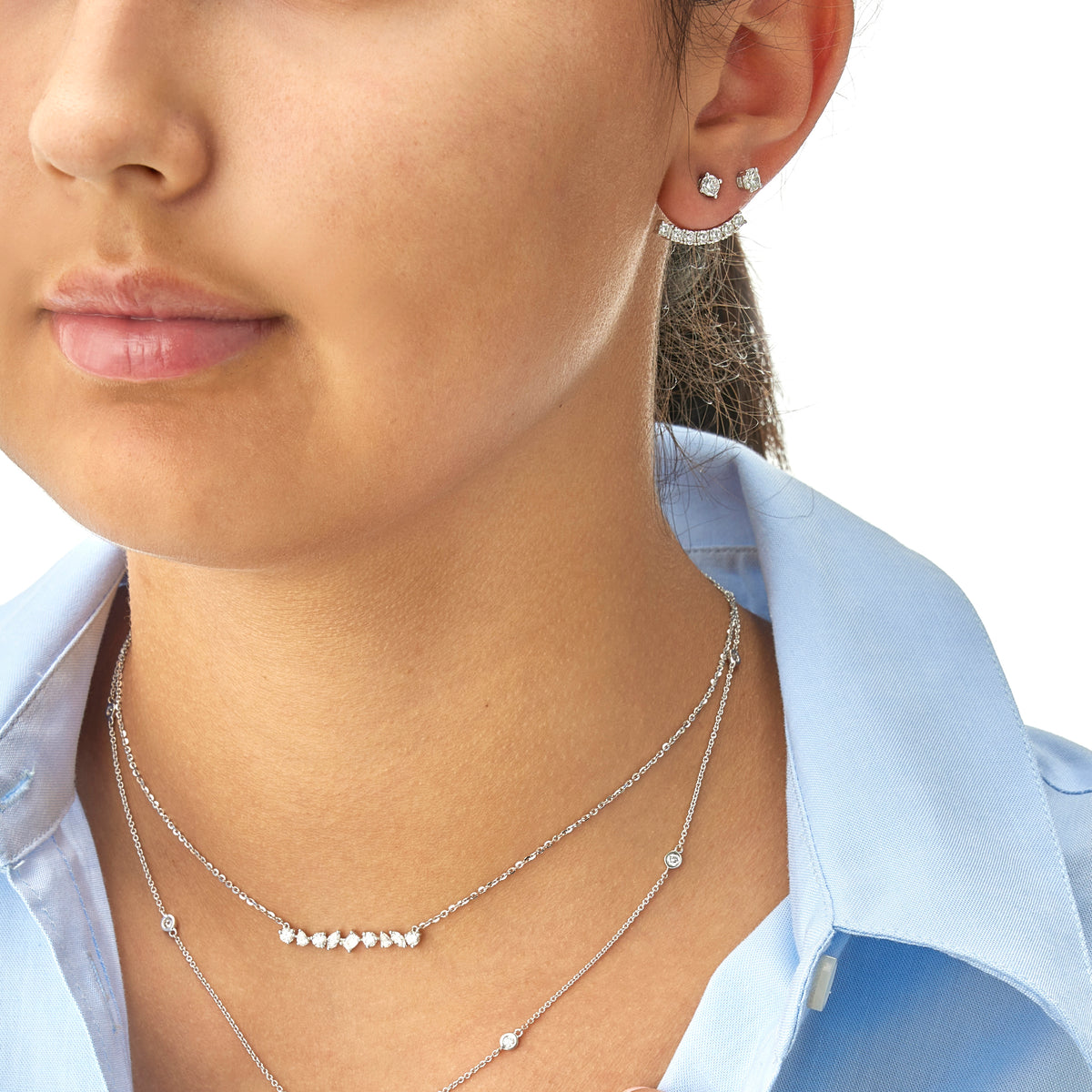 Diamond Multi Shaped Necklace