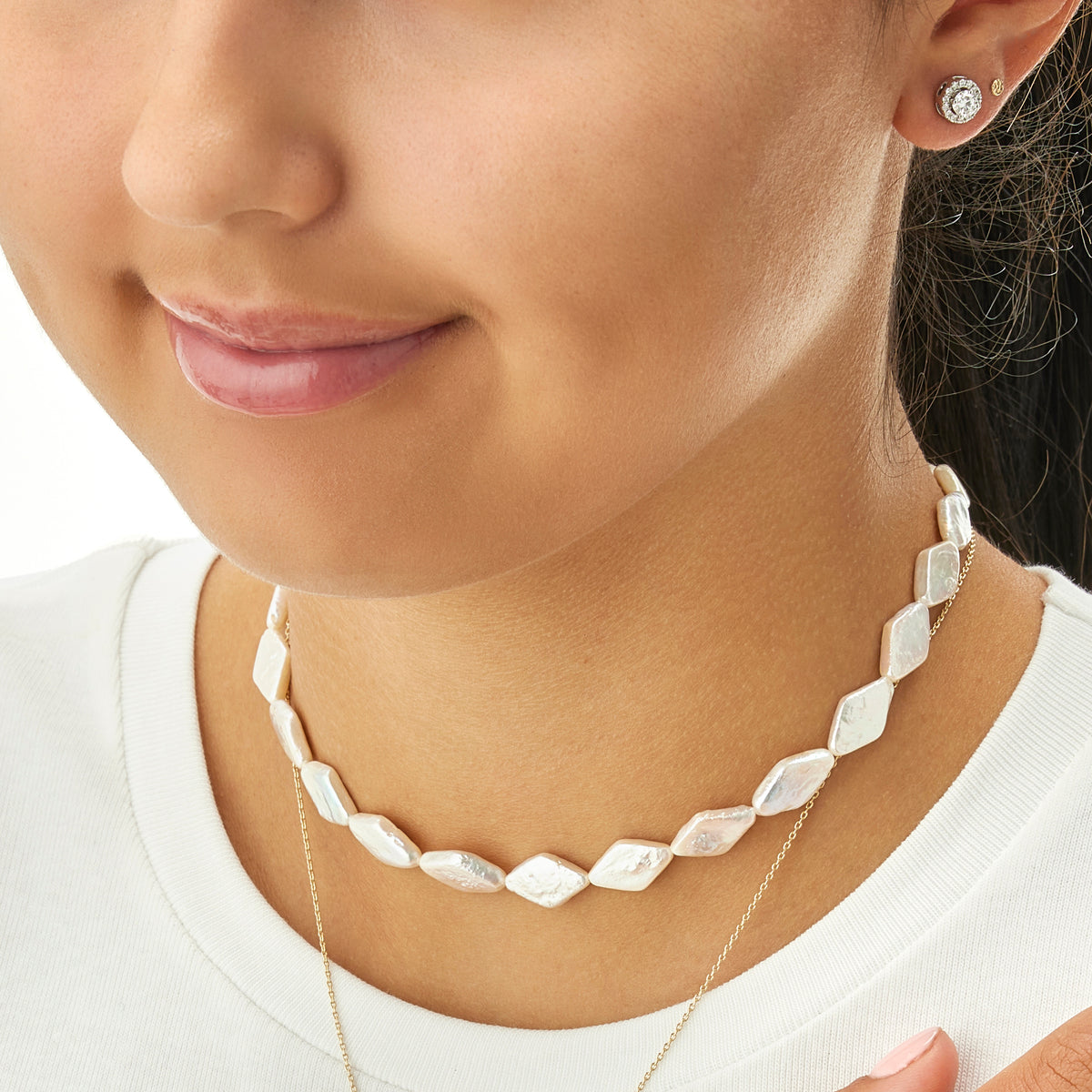 Diamond Single Halo Earrings