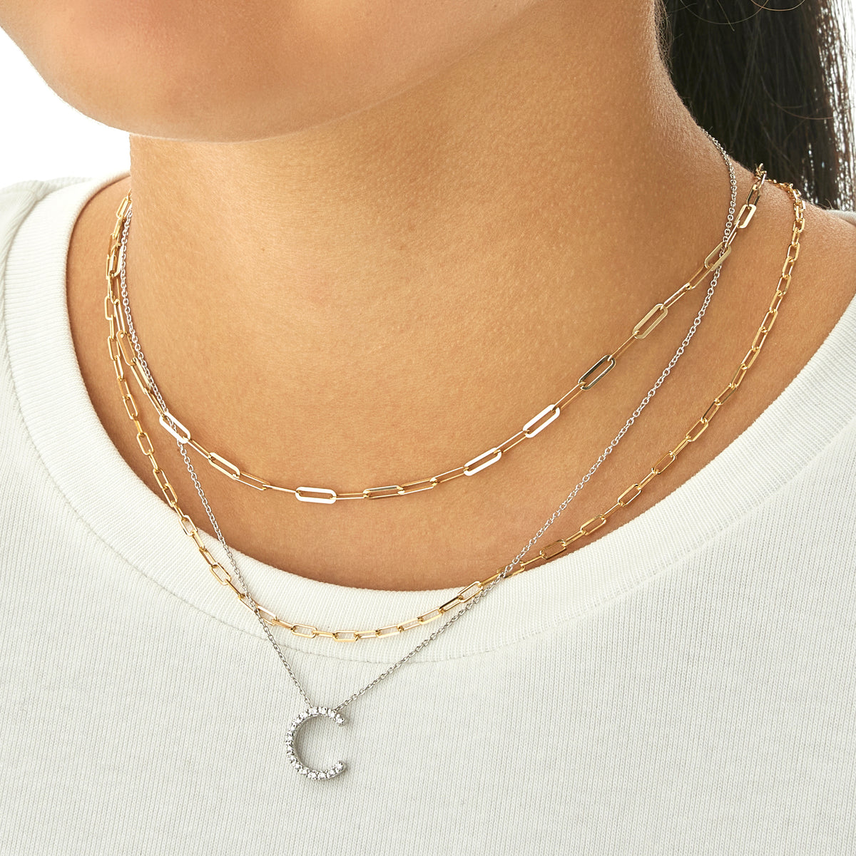 Diamond Initial Pendant Necklace