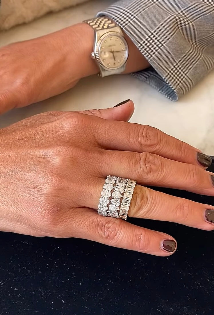 Alternating Pear Cut Eternity Band