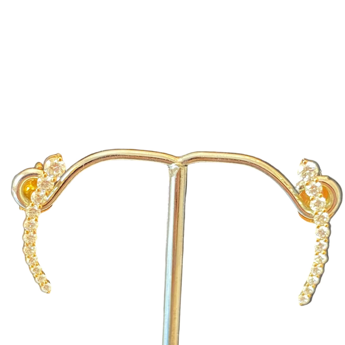 18K Yellow Gold &amp; Natural Diamond Climber Cuffs