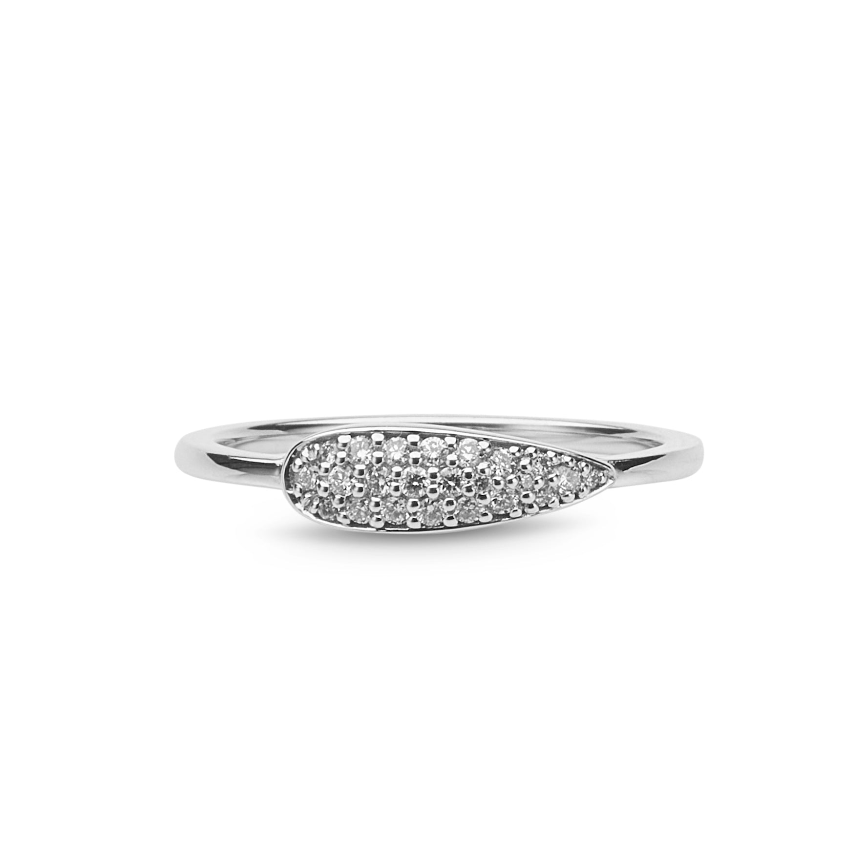 Leaf Shaped Diamond Ring