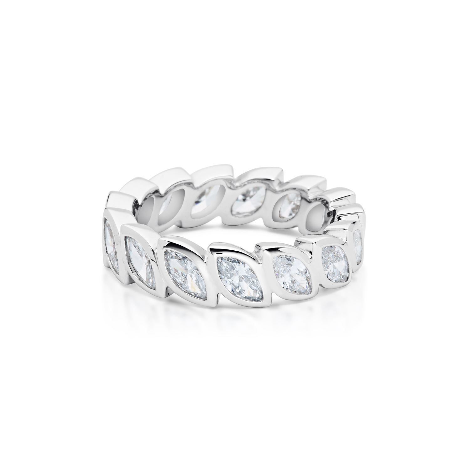 Marquise Cut Bezel Diamond Eternity Band