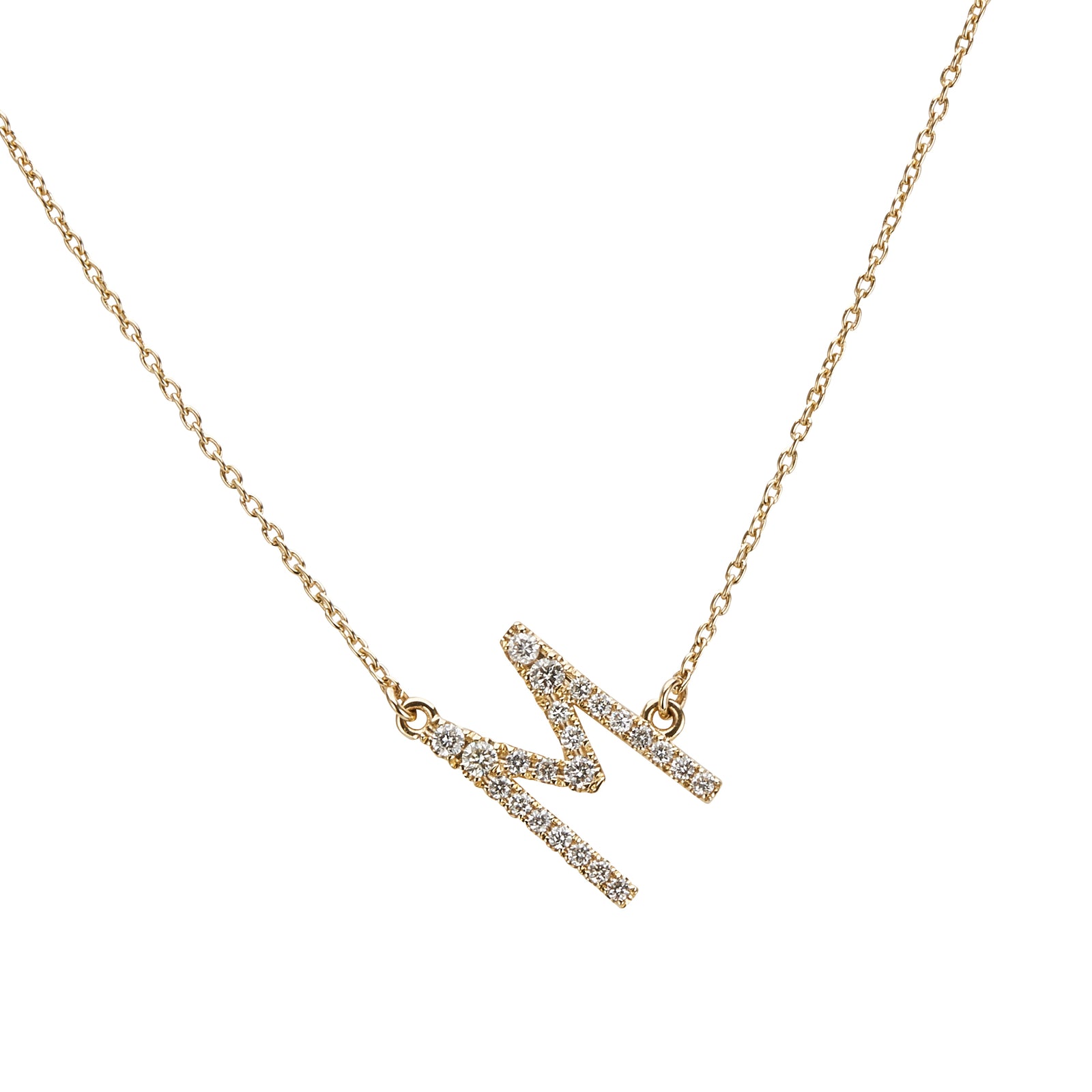 Diamond Initial Necklace