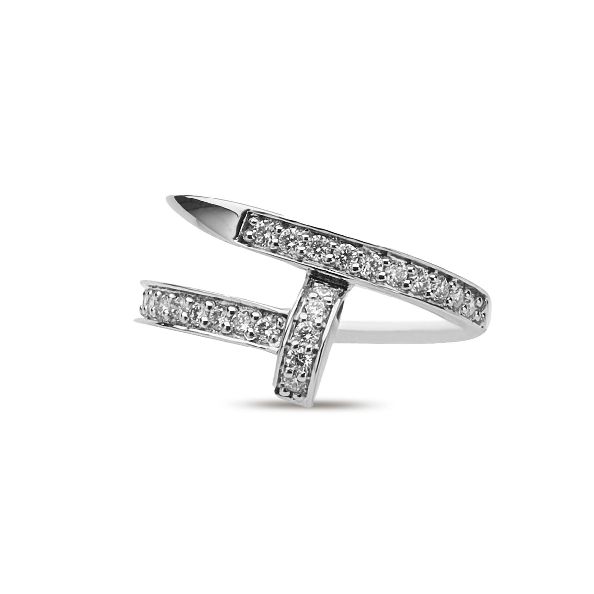 Wrap Diamond Ring White Gold