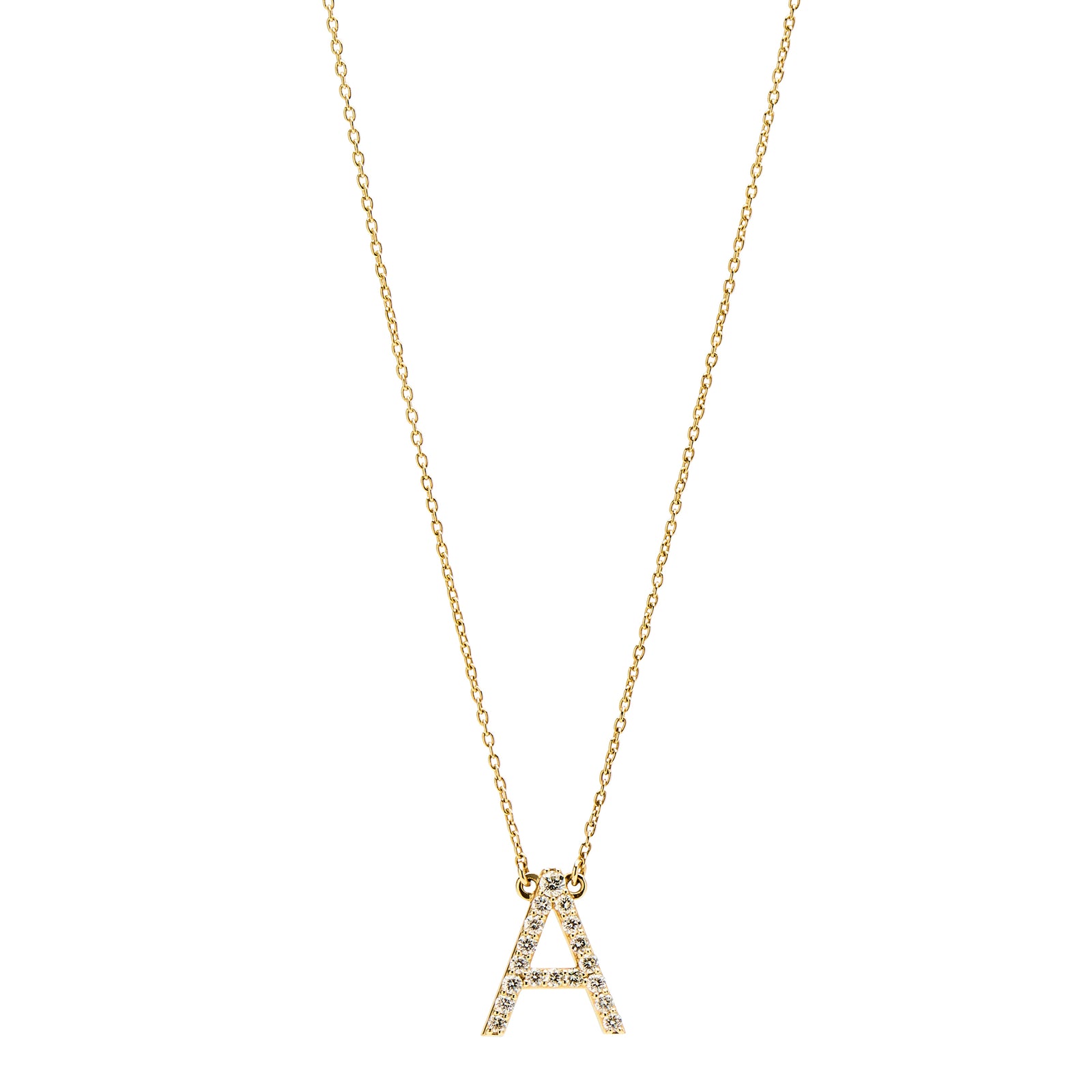Diamond Initial Necklace
