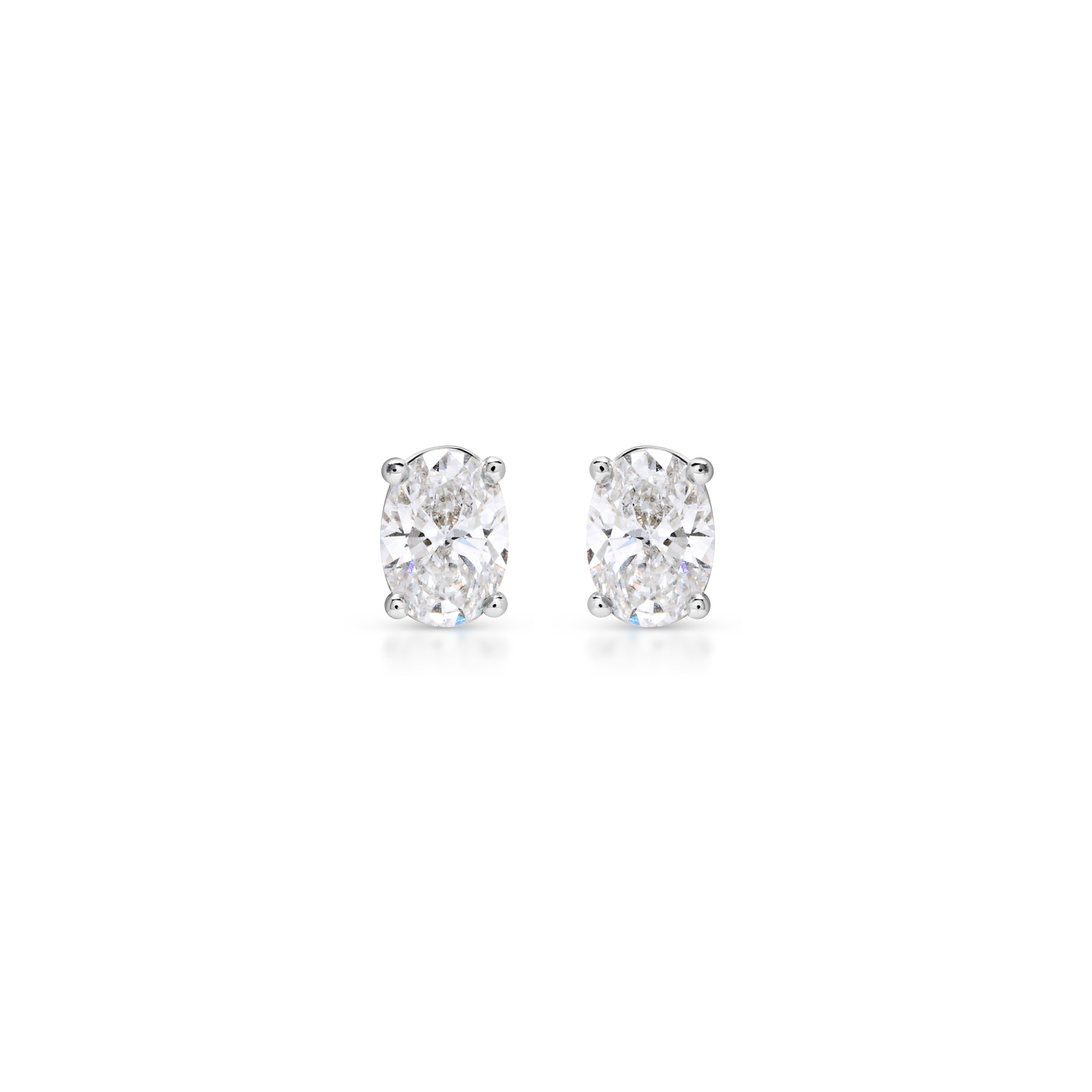 Oval Cut Diamond Stud Earrings