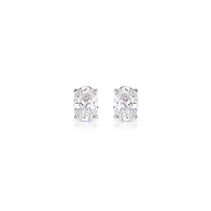 Oval Cut Diamond Stud Earrings