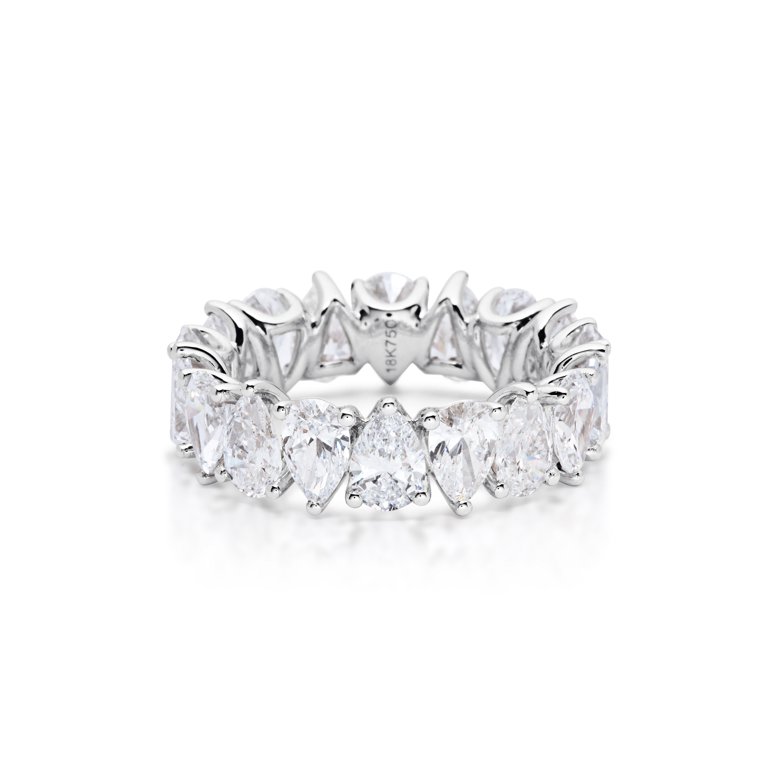 Alternating Pear Cut Eternity Band