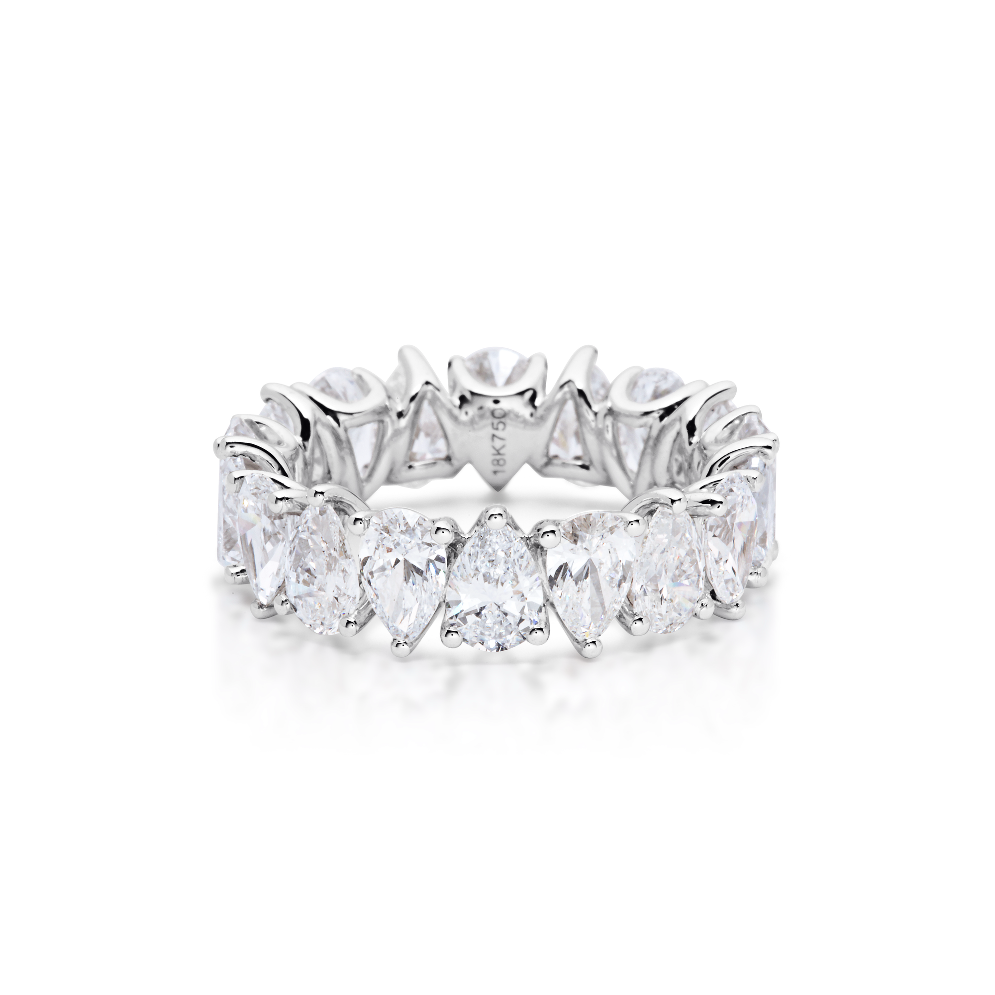 Alternating Pear Cut Eternity Band