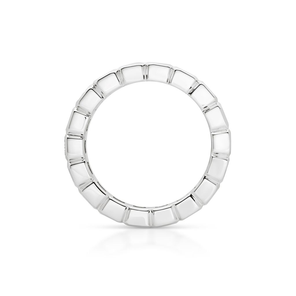 Radiant Cut diamond bezel Set Eternity Band