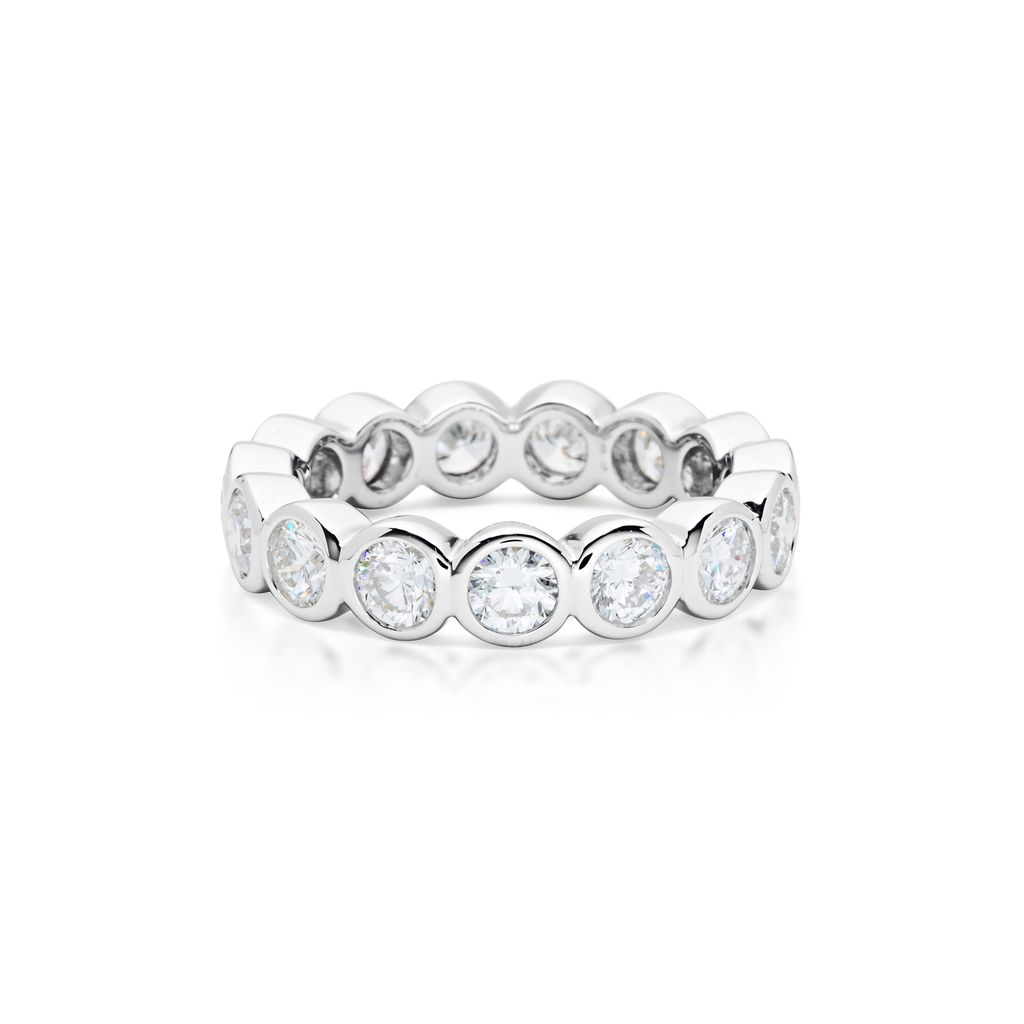 Round Bezel Set Diamond Eternity