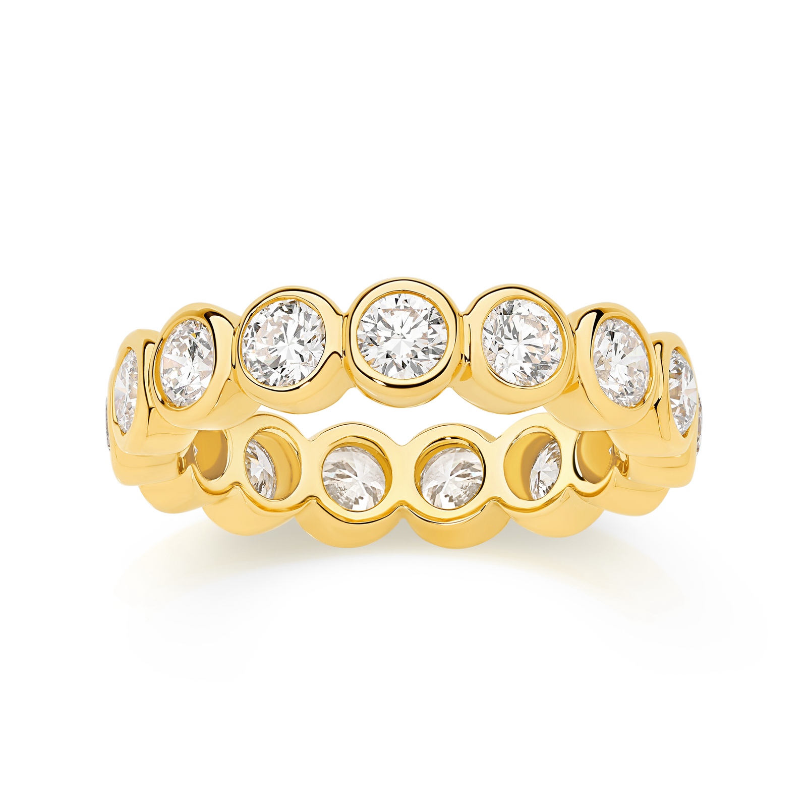 Round Bezel Set Diamond Eternity