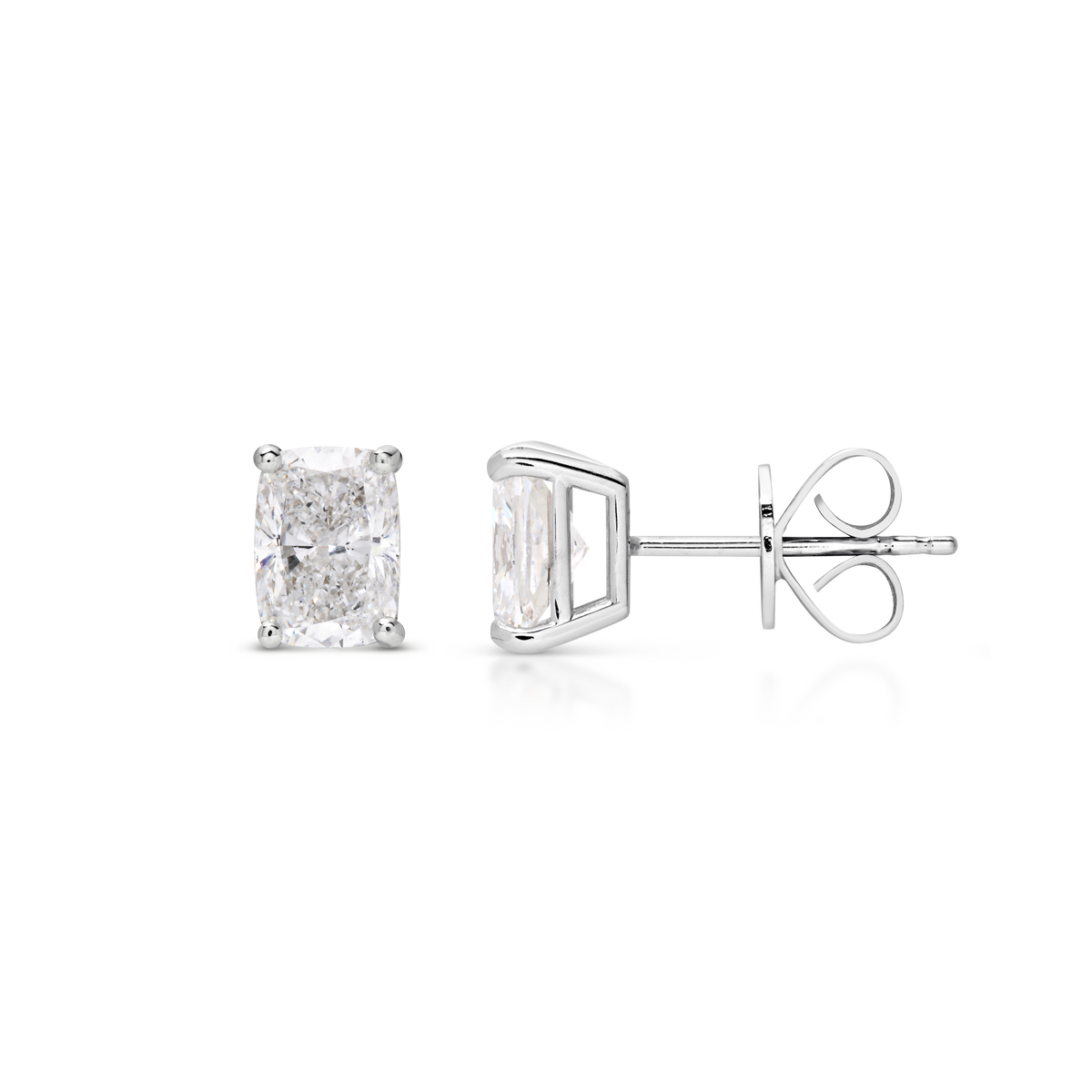 Radiant Cut Diamond Studs Earrings