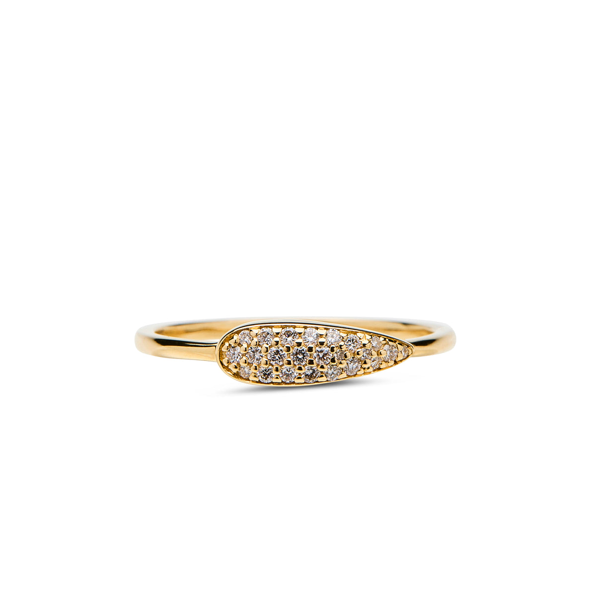 Leaf Shaped Diamond Ring