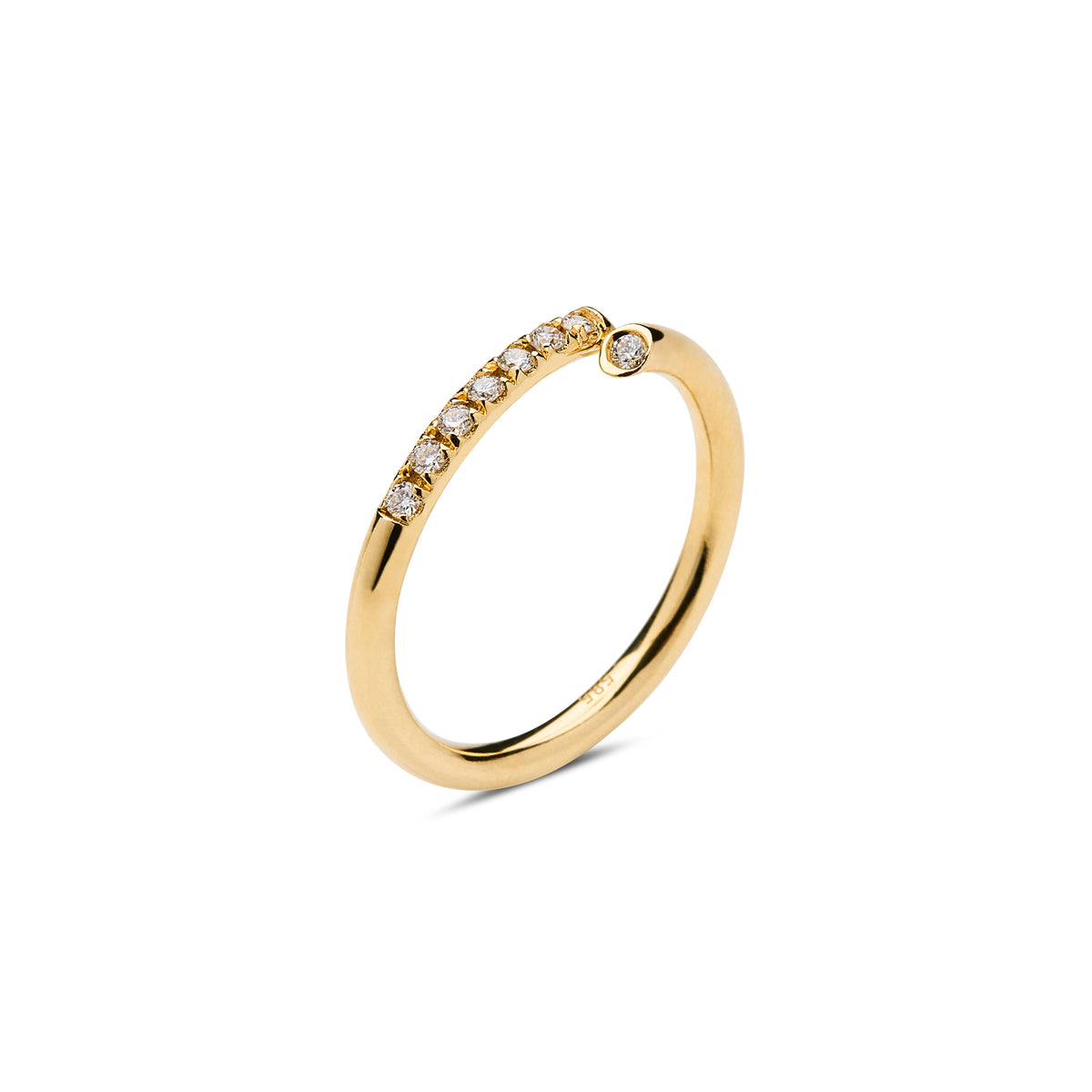 Diamond Top Tube Ring