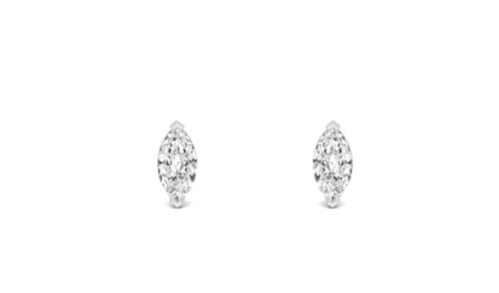 Diamond Marquise Solitaire Stud