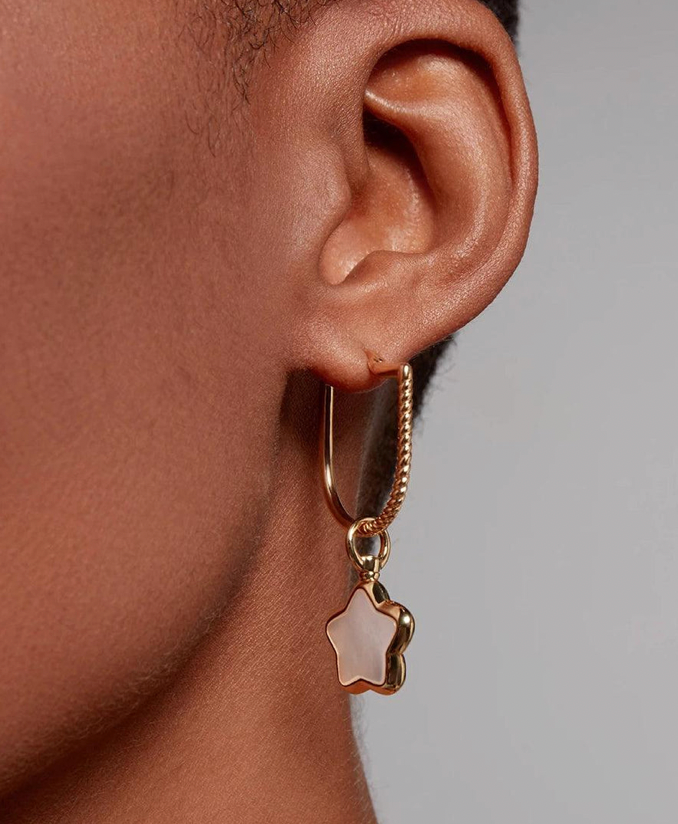 Large Hoop Earrings with a Twist