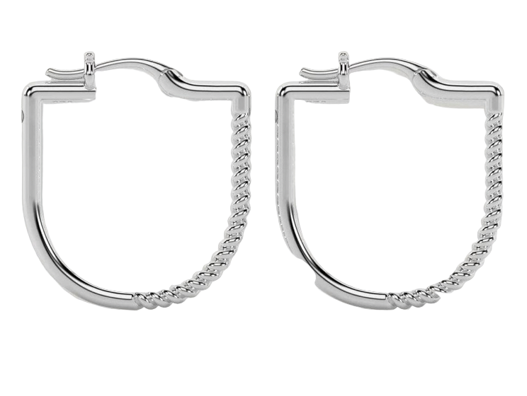 Large Hoop Earrings with a Twist