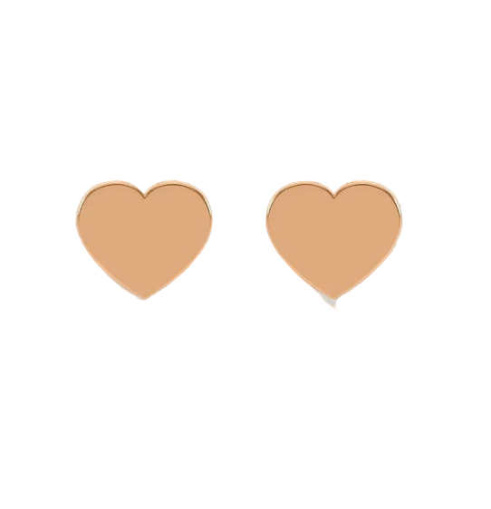 Heart shaped stud earrings