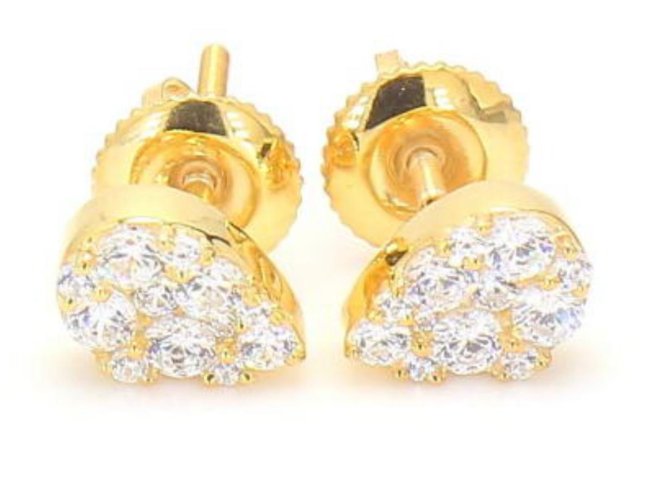 Diamond Pave' Marquise Shape Studs