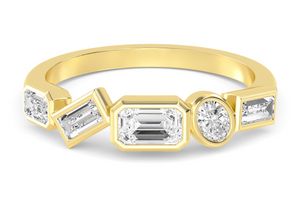 Multi-Shaped Bezel Set Band