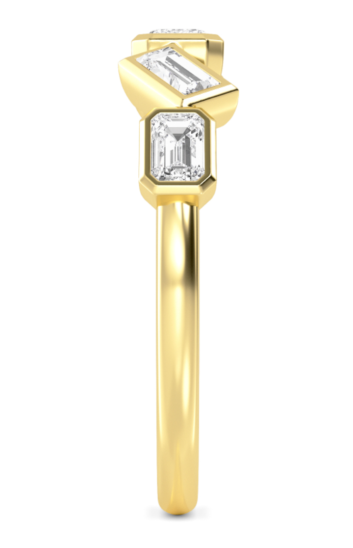 Multi-Shaped Bezel Set Band