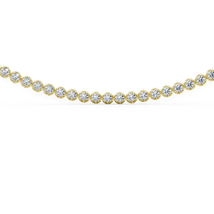 Tennis Necklace Round Brilliant Crown Set