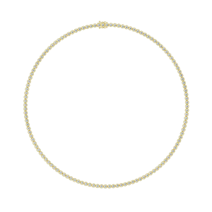 Tennis Necklace Round Brilliant Crown Set