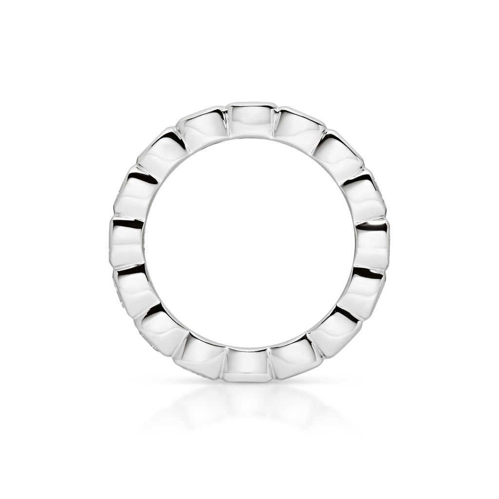 Cushion Cut Bezel Set Diamond Eternity Ring