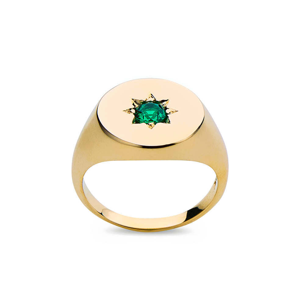 Emerald Signet Ring
