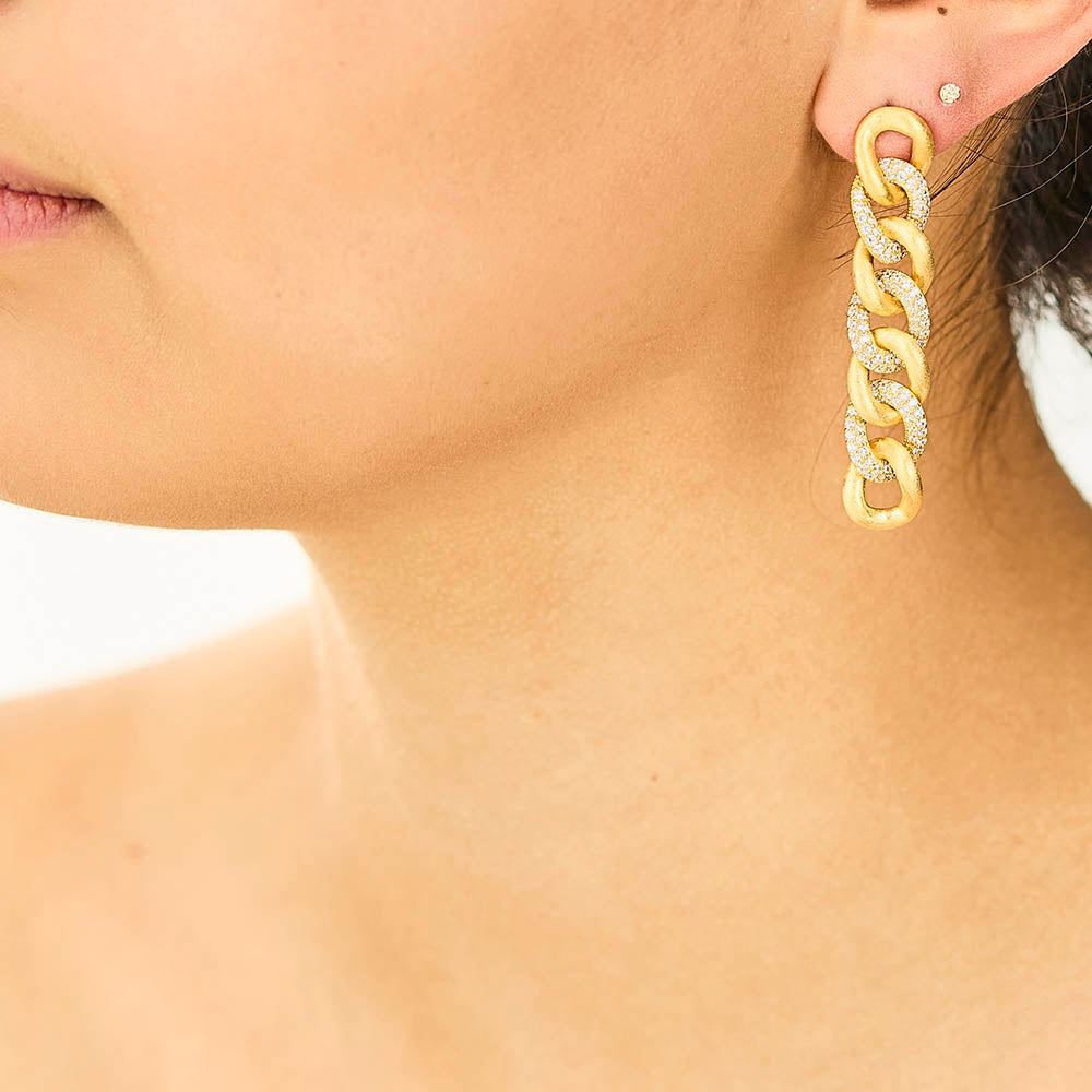 Topaz Chain Earrings