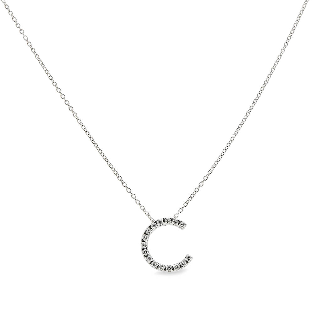 Diamond Initial Pendant Necklace