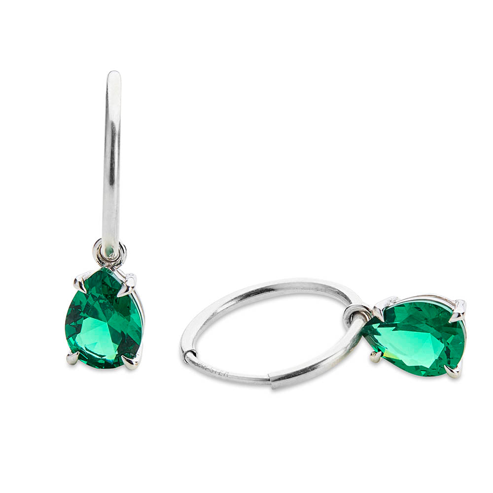 Emerald Pear Drop Earrings
