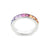 Multicoloured Sapphire Princess Half Band Ring