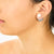 Pearl & White Topaz Stud Earrings