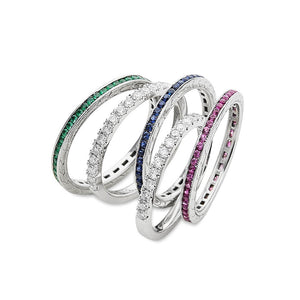 Eternity Bands - Diamonds, Emeralds, Sapphires and Rubies