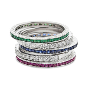 Eternity Bands - Diamonds, Emeralds, Sapphires and Rubies