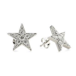 Diamond Stud Star Earrings