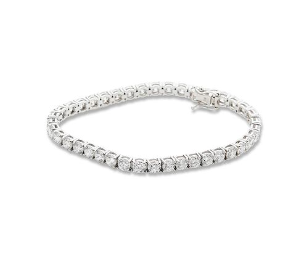 Natural Diamond Tennis Bracelet - Medium