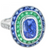 Ceylon Sapphire and Emerald Cocktail Ring